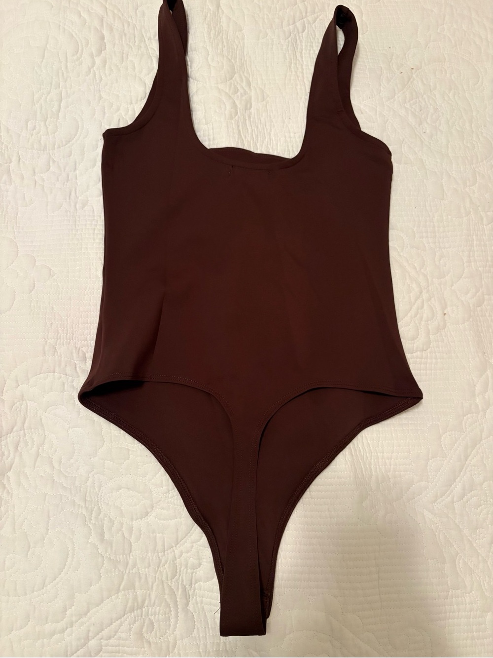 Good American Square-Neck Chocolate Brown Bodysuit - Picture 6 of 6
